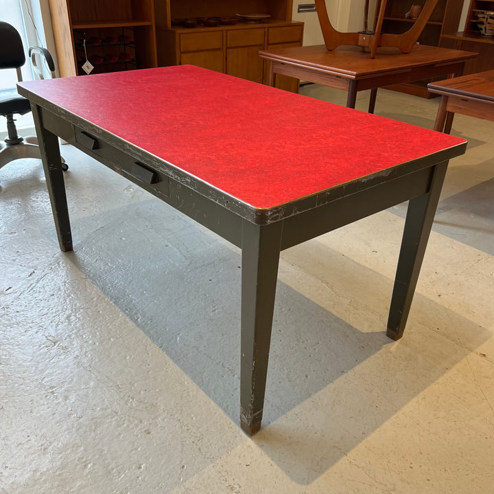 1920s-era General Fireproofing Steel Library Table w/New Lino