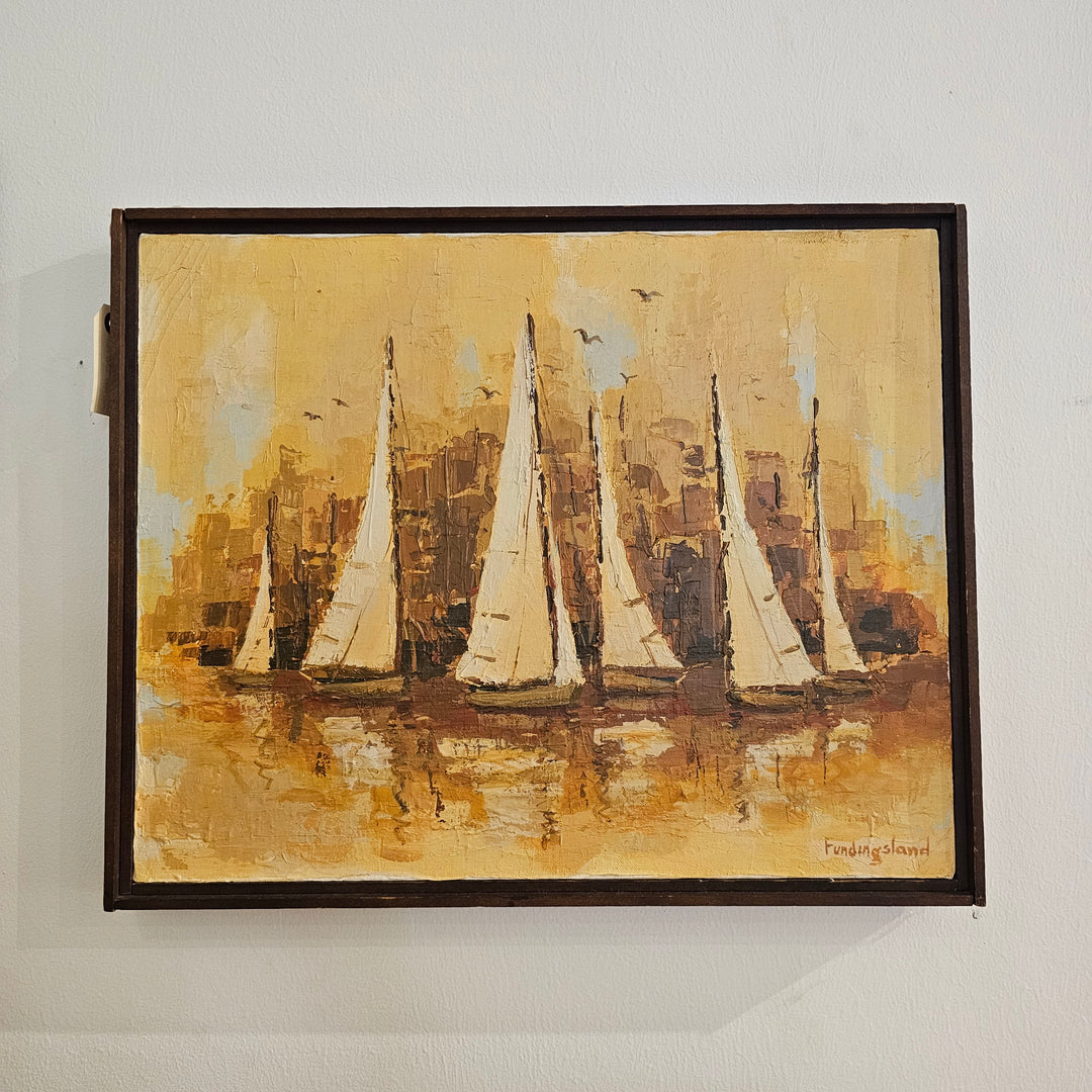 Abstract Sailboat Painting, Fundingsland