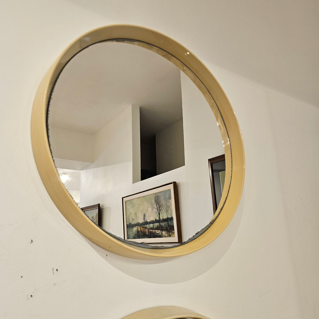 1960's Plastic Space Age Round Mirror