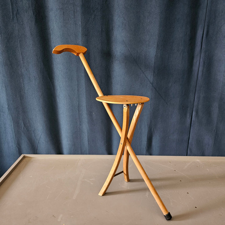 Vtg Kan-O-Seat folding Cane Chair