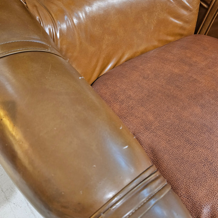 Vintage Brown Vinyl Lounge Chair