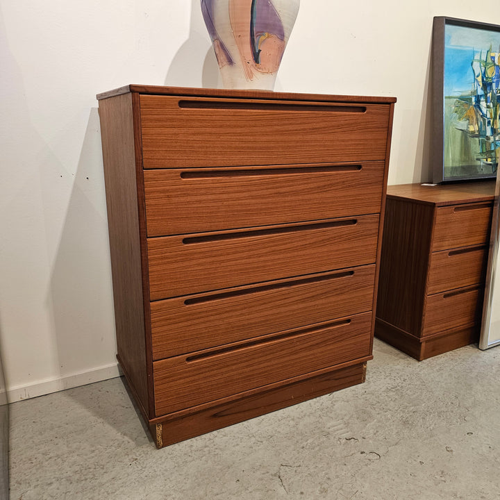 Torring Danish Teak High Boy Dresser