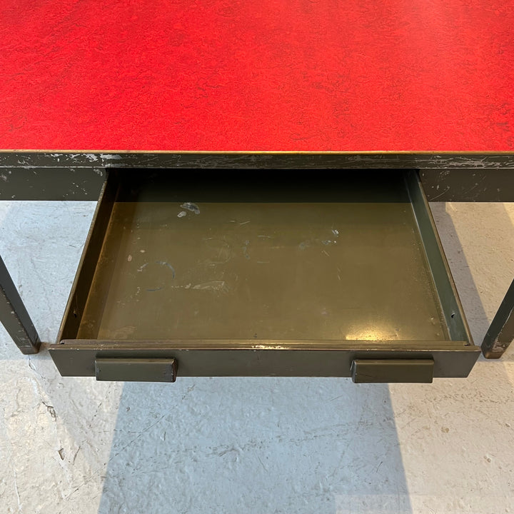 1920s-era General Fireproofing Steel Library Table w/New Lino