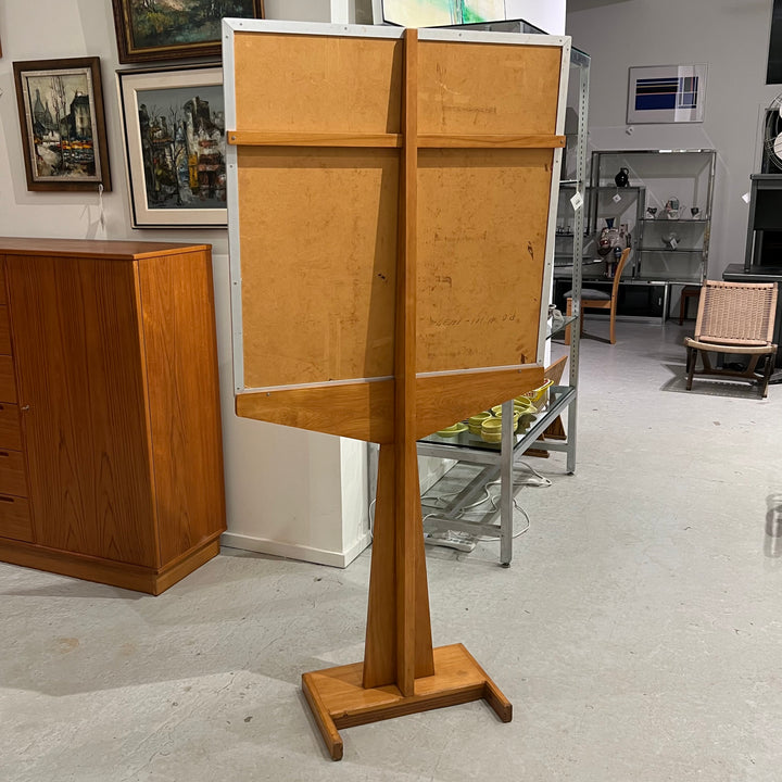 1960s Floor-standing Cork Bulletin Board