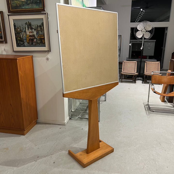 1960s Floor-standing Cork Bulletin Board