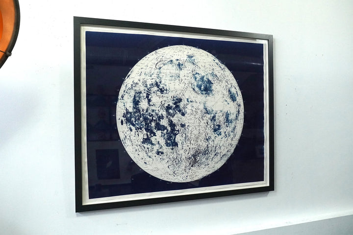 Large Cyanotype Lunar Map - Mariano Chavez